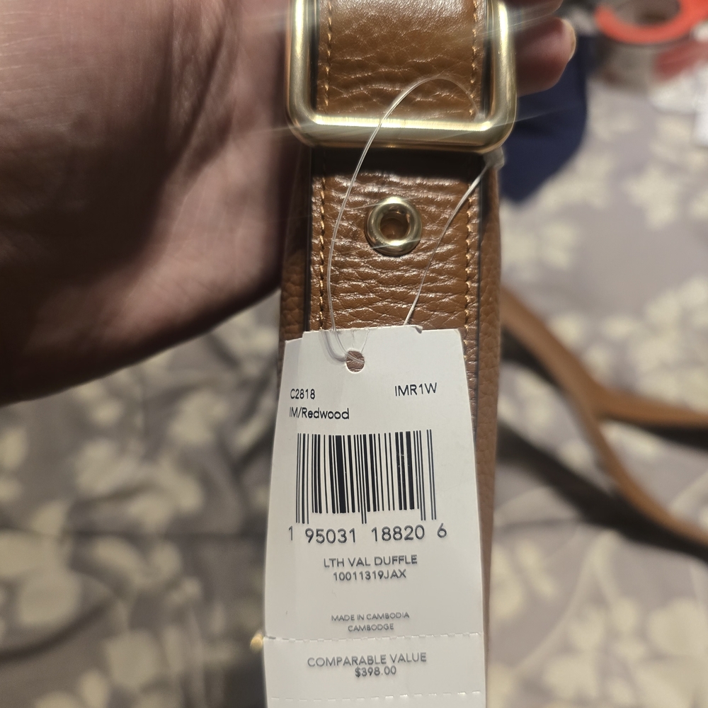 Coach Val Tan Leather Duffle Bag - Picture 3 of 5